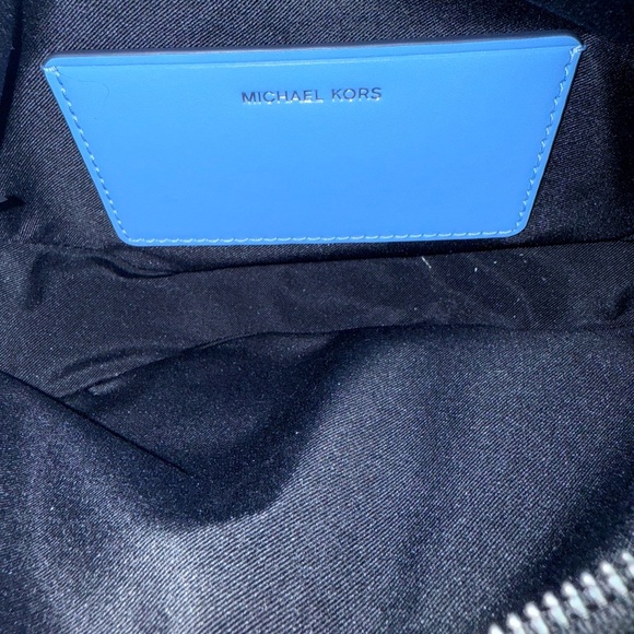 Michael Kors Kyla Small Convertable Pouchette in Blue and Black - Picture 4 of 8